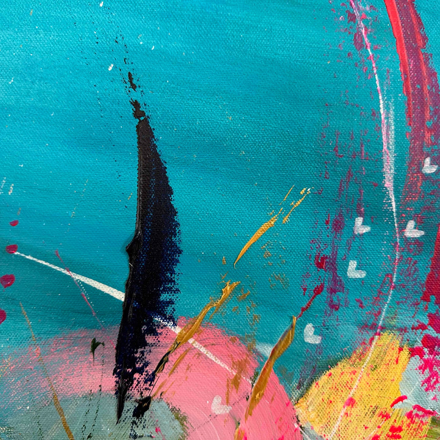 Leana Robinson Art - An Orginal semi-abstract painting of Porthmeor Beach in Cornwall