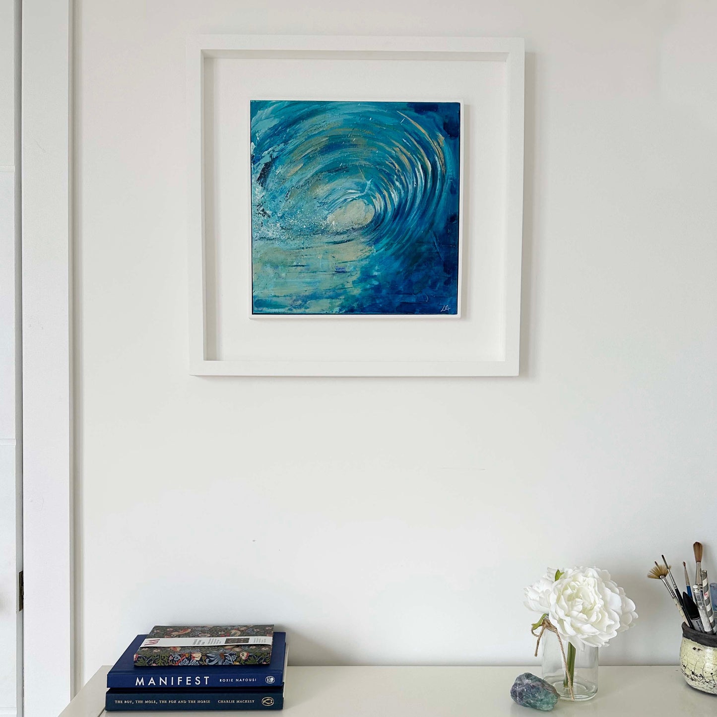 Original Barrel Wave art framed
