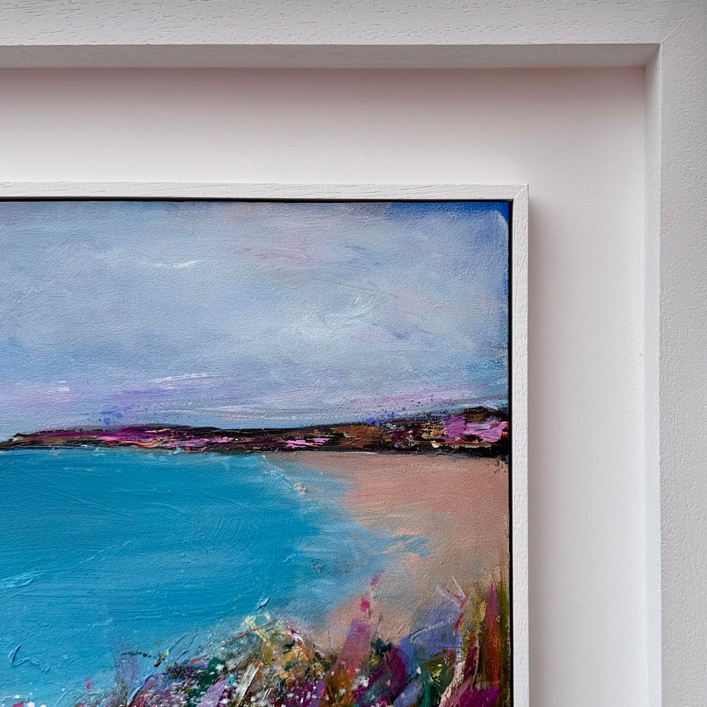 'It's A Beach Day' Seascape Painting - Gwithian - Godrevy Lighthouse Cornwall