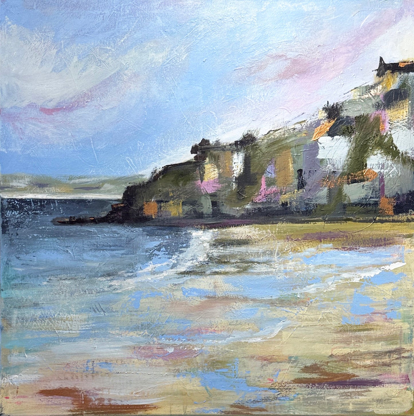 Semi - Abstract Original Art - Summer Breeze - Carbis Bay Beach Cornwall