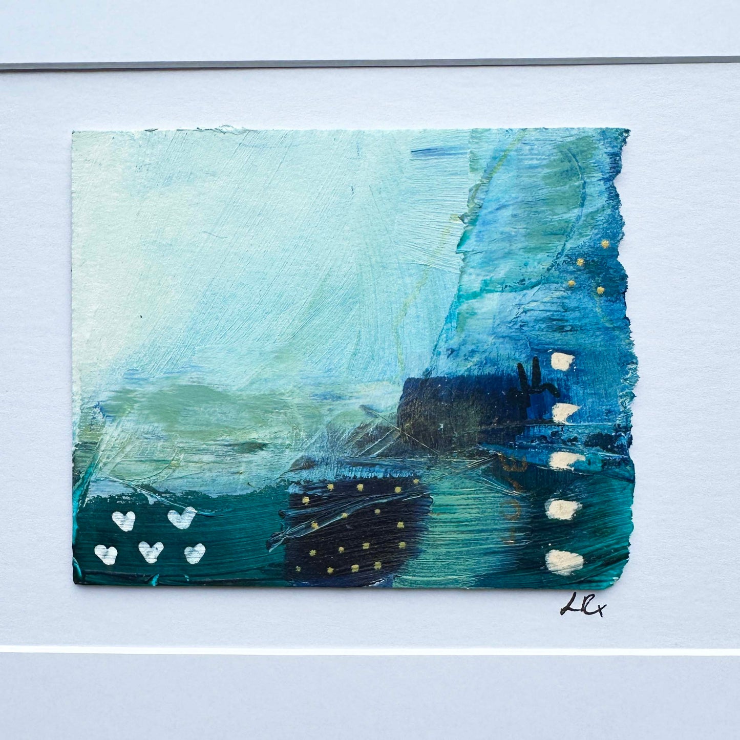 Mini Abstract - Original painting - Love Letter 3