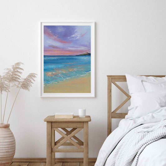 Leana Robinson Art print of the island at porthmeor beach