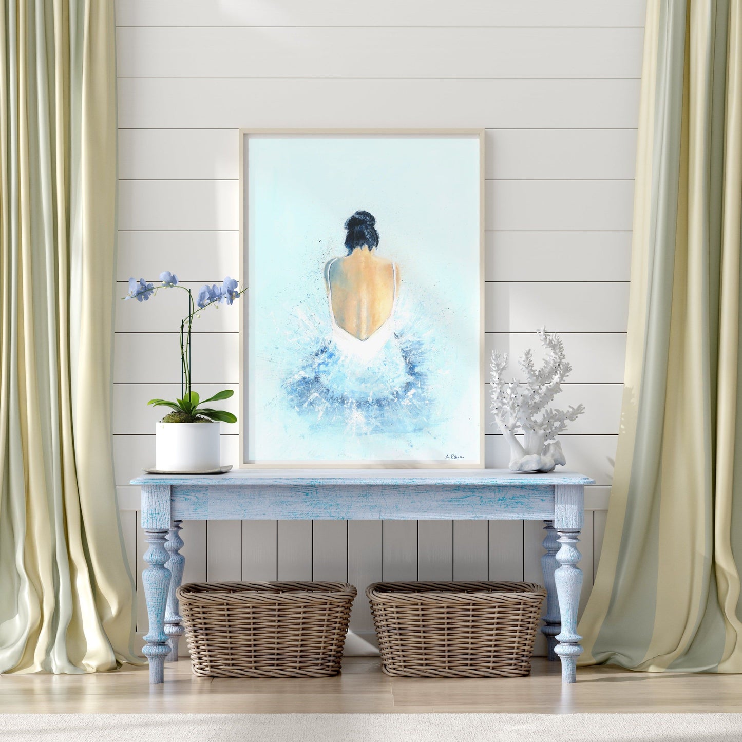 Blue Ballerina Acrylic Print