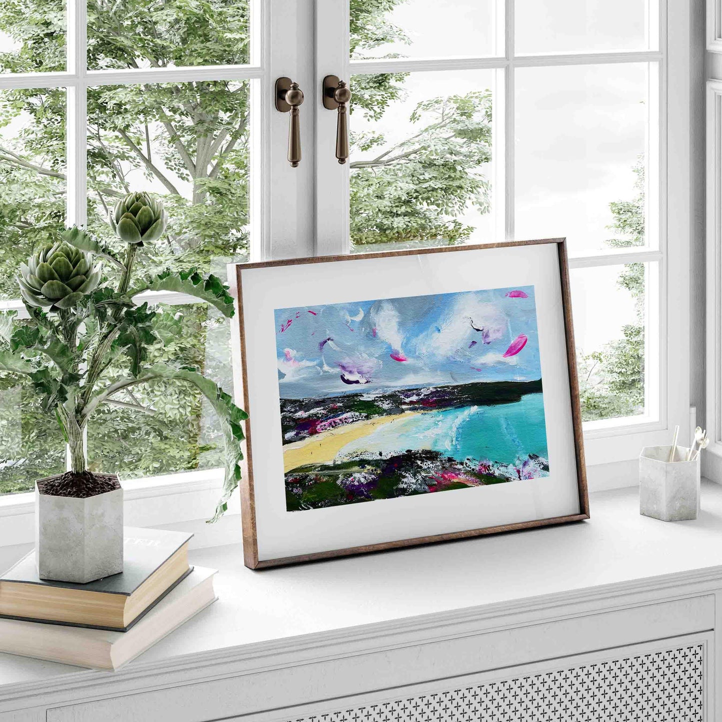Fetha Art Print of Porthmeor Beach Cornwall