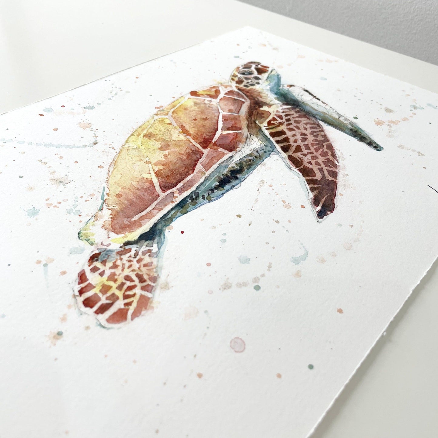 Original Sea Turtle Watercolour Painting