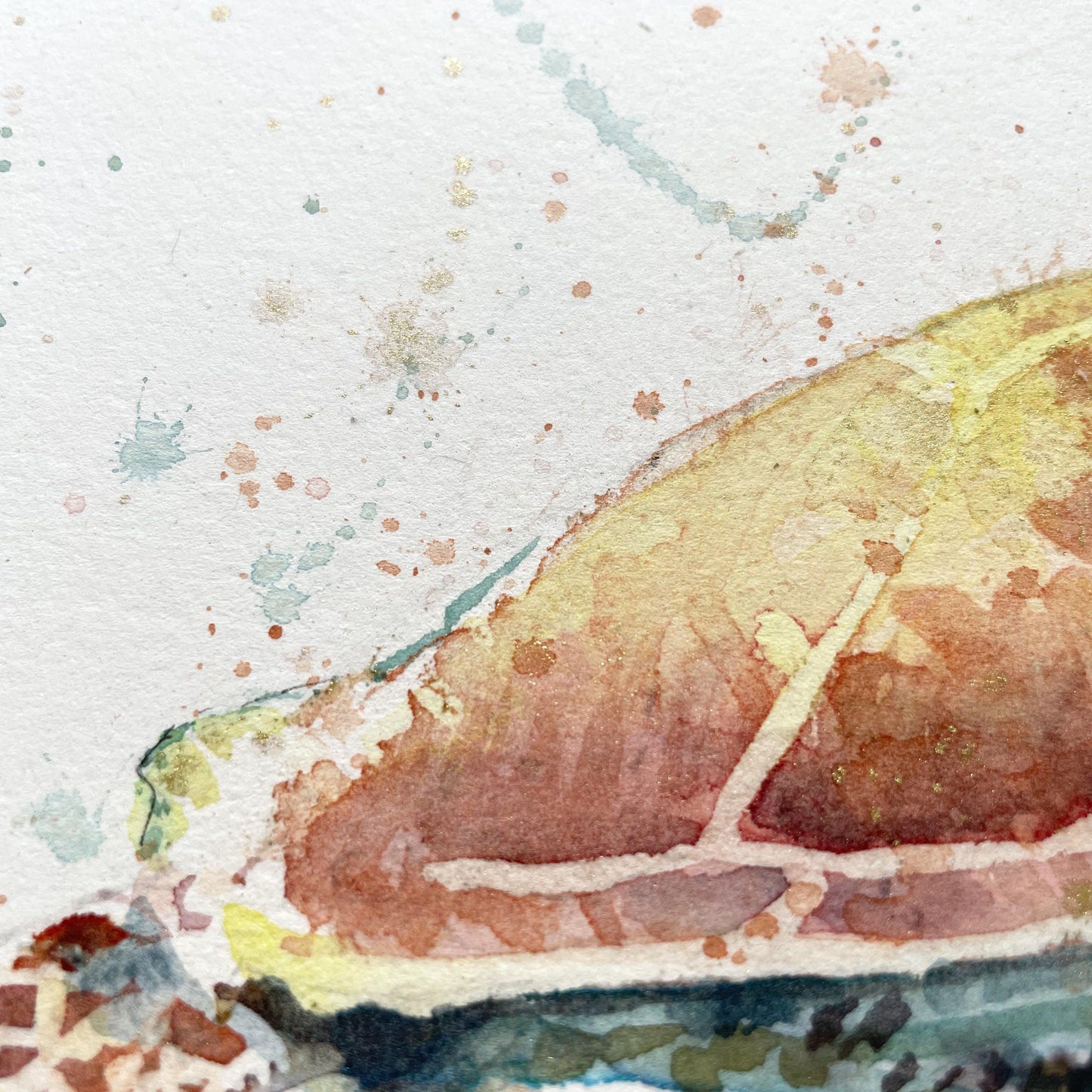Original Sea Turtle Watercolour Painting