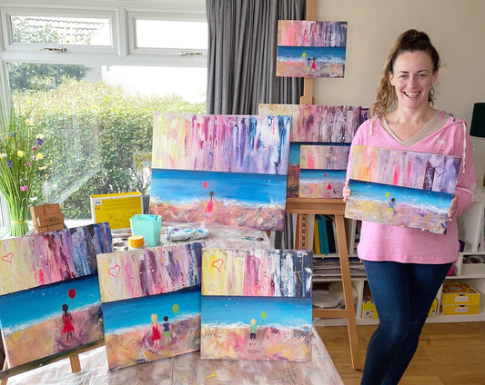 Dream Big acrylic art collection with artist Leana Robinson