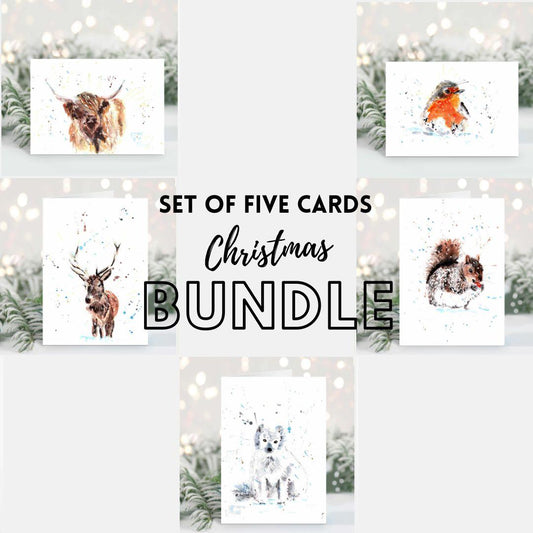 Christmas Cards - Watercolour Winter Animal Designs