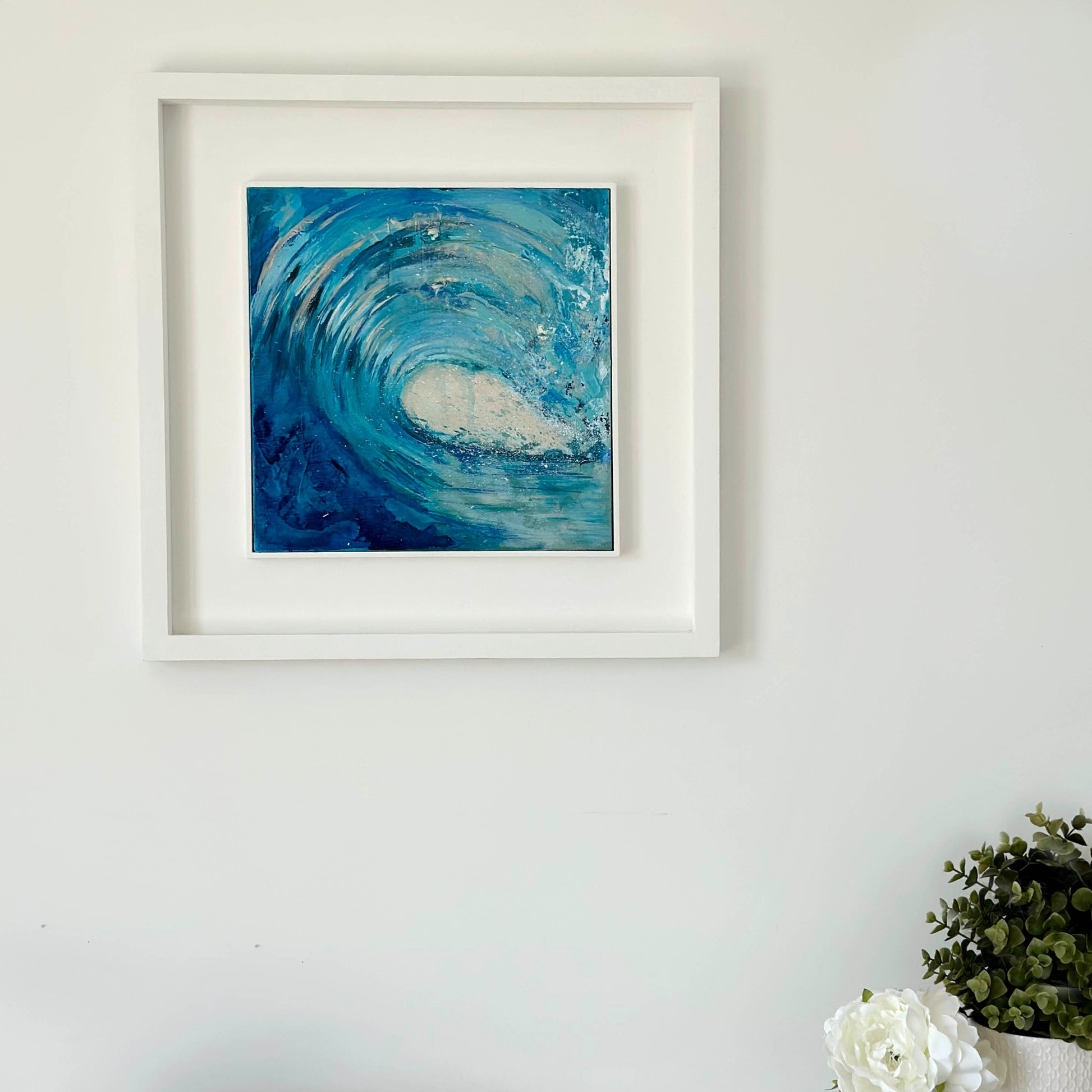 Original Barrel Wave art framed