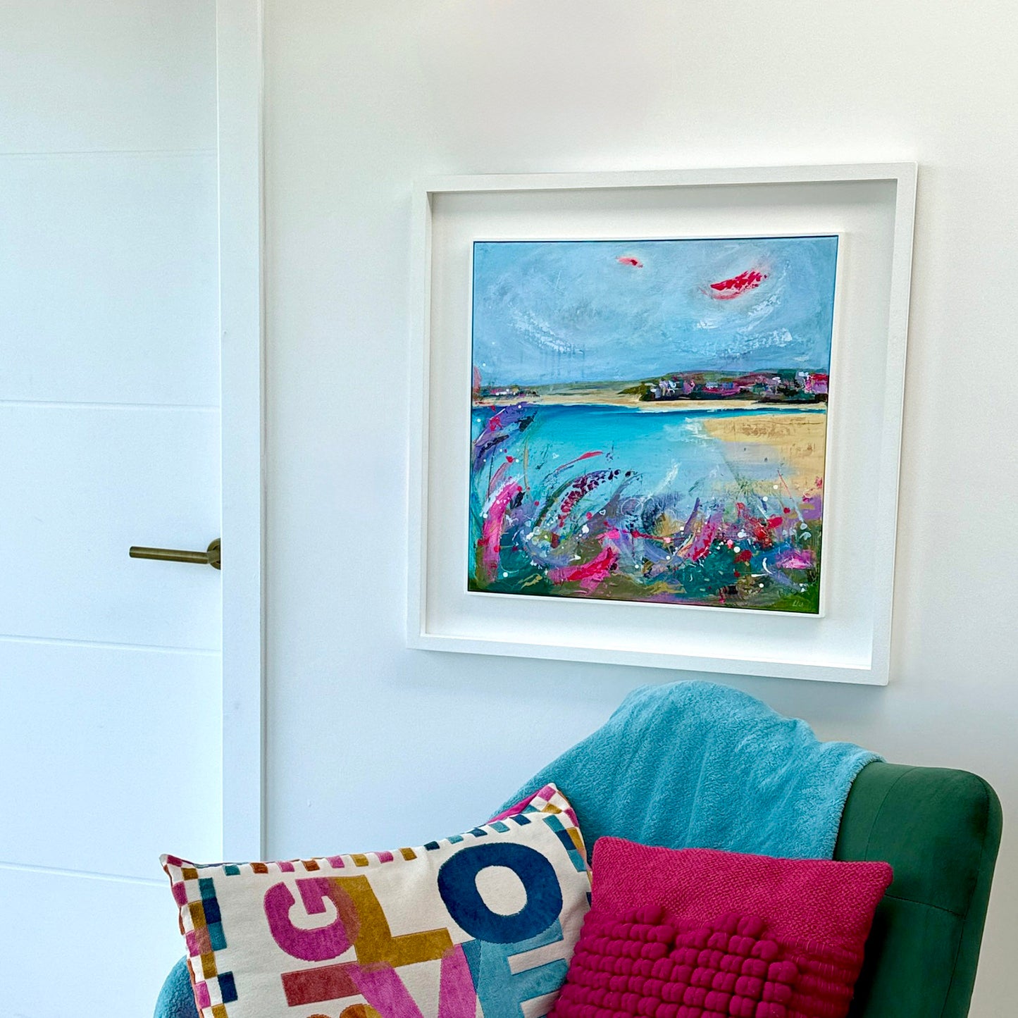 "It's a Beautiful Day" Original painting - Porthkidney Beach - St Ives Bay - Cornwall