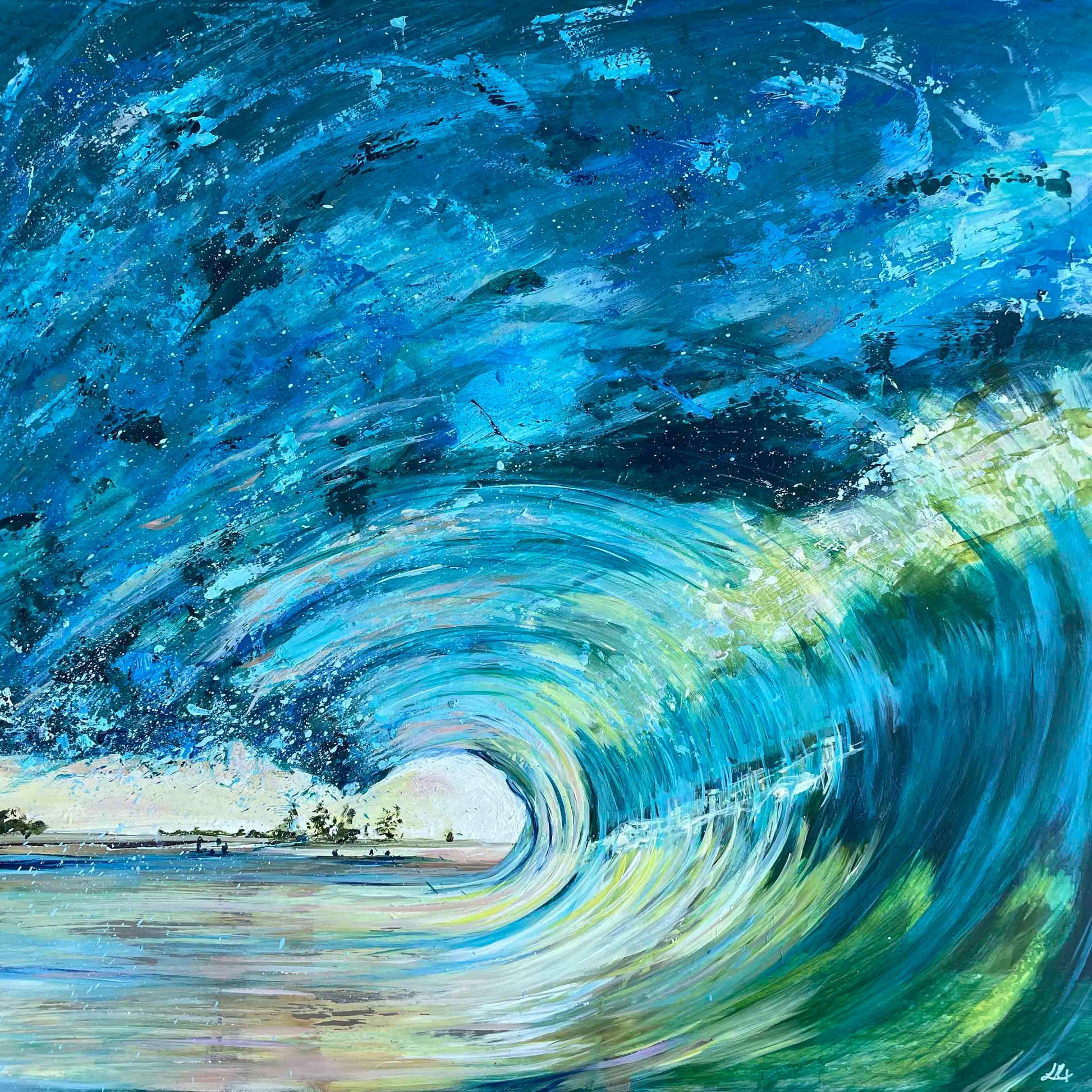Original Barrel Wave art close up