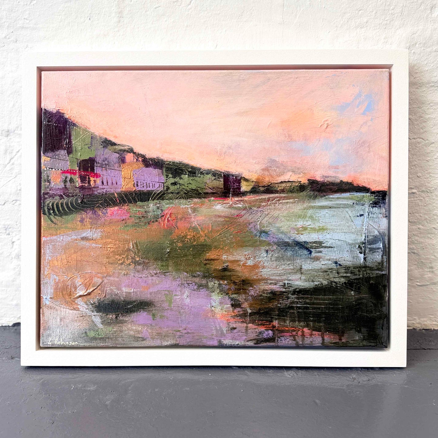 Meet Me Before The Sun Sets - Original Abstract - Painting of Porthmeor St Ives Cornwall