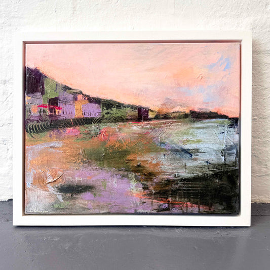 Meet Me Before The Sun Sets - Original Abstract - Painting of Porthmeor St Ives Cornwall