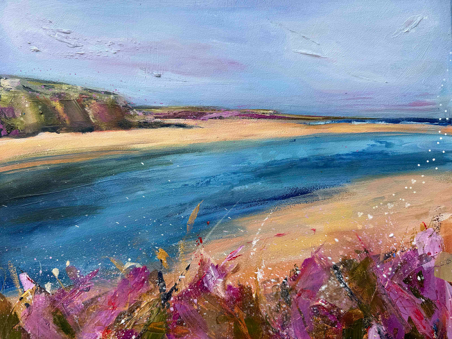 'Summer Fun' Seascape Painting - Hayle Estuary Cornwall