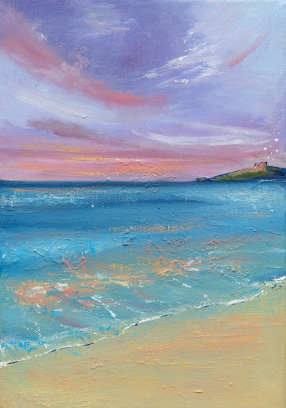 Leana Robinson Art print of the island at porthmeor beach
