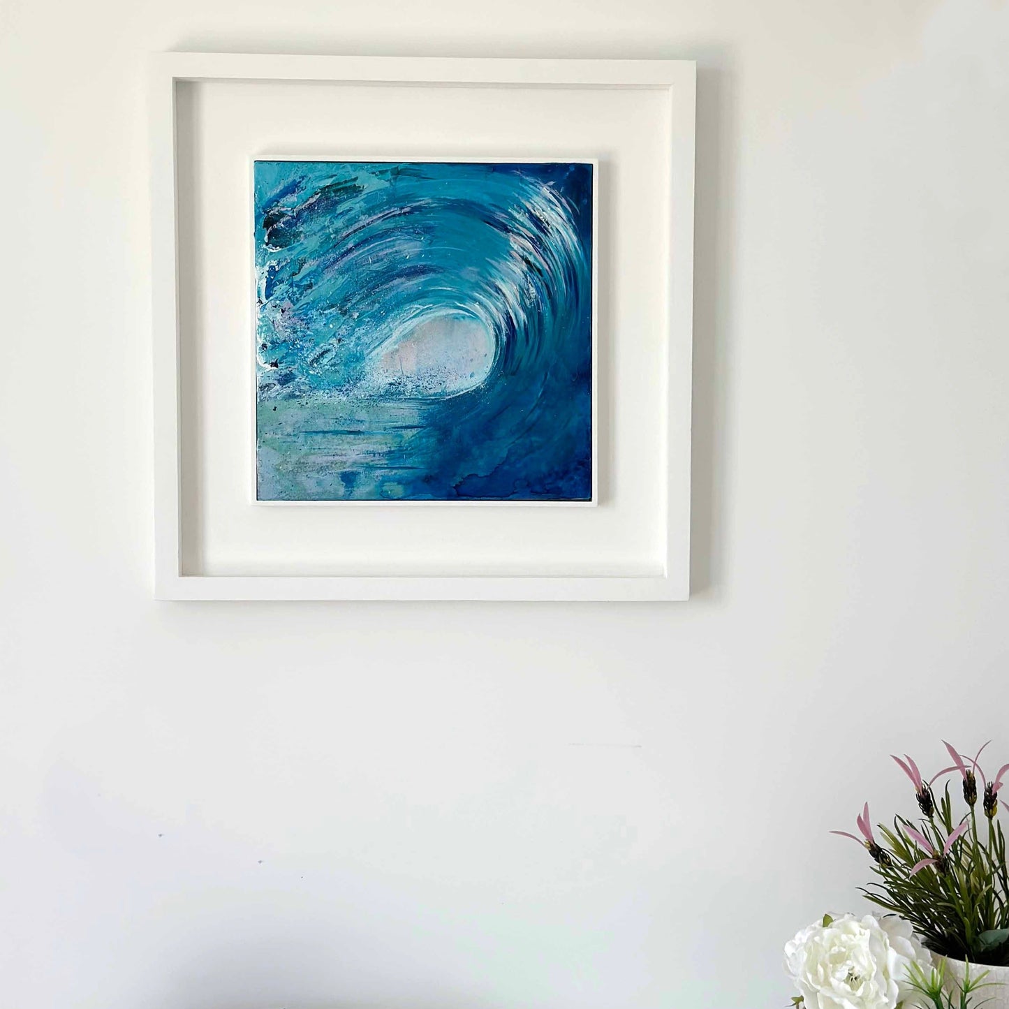 Original Barrel Wave art in a frame