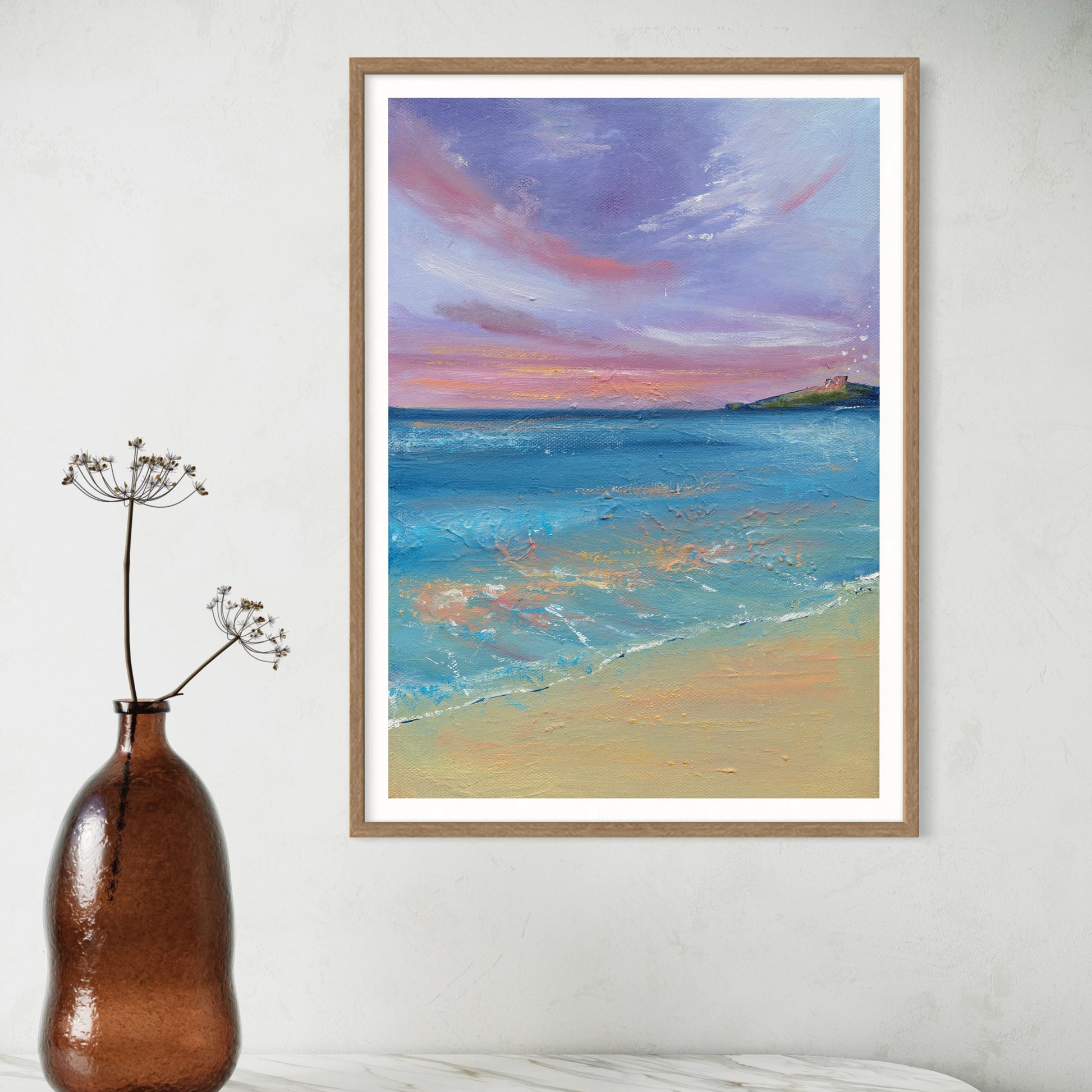 Leana Robinson Art print of the island at porthmeor beach