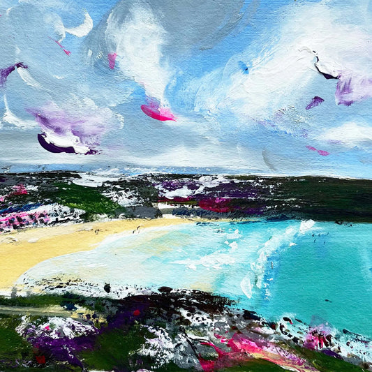 Fetha Art Print of Porthmeor Beach Cornwall