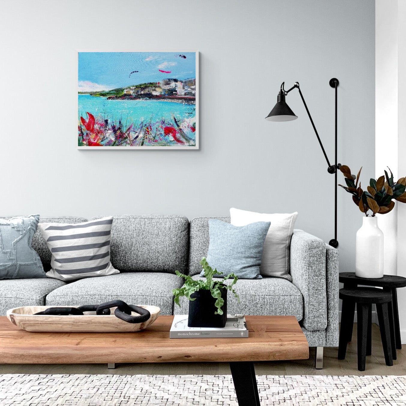 St Ives In Bloom Original Painting in Living Room